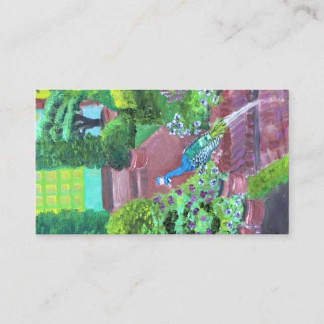 Garden Peacock Business Card (Front)