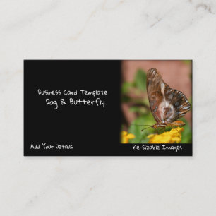 Garden Photography Butterfly Wings Dog Business Card