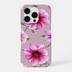 Garden Pink Dahlia Flower on any Colour iPhone Case