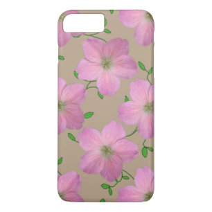 Garden Pink Geranium Flower on any Colour iPhone 8 Plus/7 Plus Case