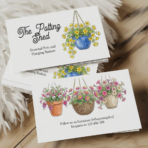 Garden Plant Nursery Pots and Flower Baskets IGC Business Card