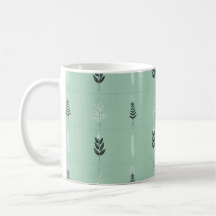 garden plants pattern coffee mug