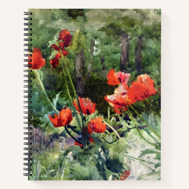 Garden Poppies (by Mildred Anne Butler) Notebook (Front)