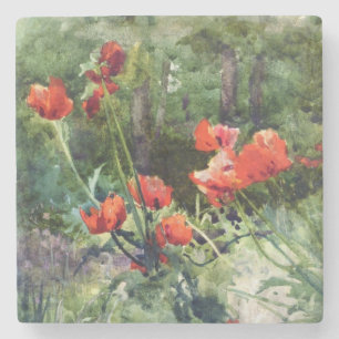 Garden Poppies (by Mildred Anne Butler) Stone Coaster