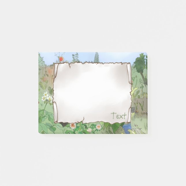 garden post-it adhesive label post-it notes (Front)