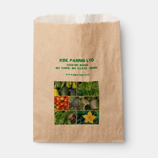 GARDEN PRODUCE- PAPER SACK FAVOUR BAG (Front)