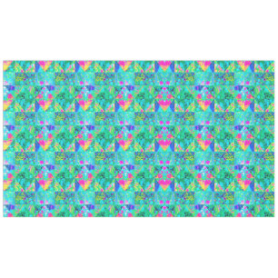 Garden Quilt Painting with Hydrangea and Blues Tablecloth