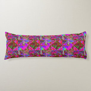 Garden Quilt Painting with Lime Green Hydrangea Body Cushion