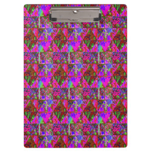 Garden Quilt Painting with Lime Green Hydrangea Clipboard