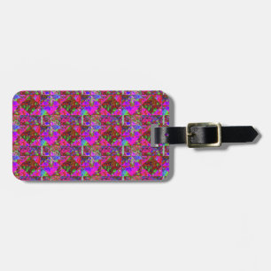 Garden Quilt Painting with Lime Green Hydrangea Luggage Tag