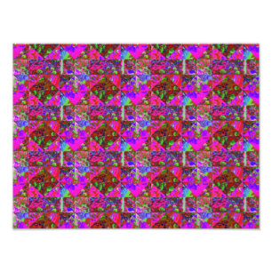 Garden Quilt Painting with Lime Green Hydrangea Photo Print