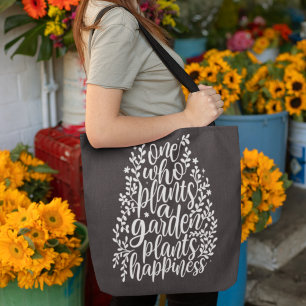 Garden Quote Hand Lettered Doodles Tote Bag
