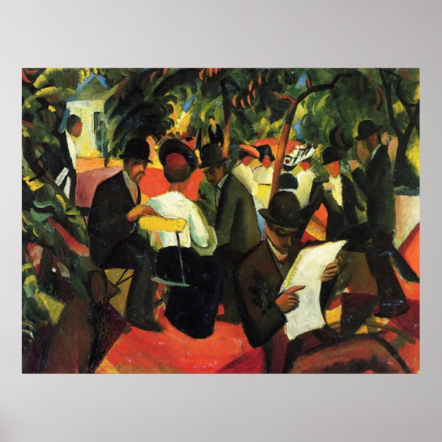 Garden Restaurant, by August Macke Poster (Front)