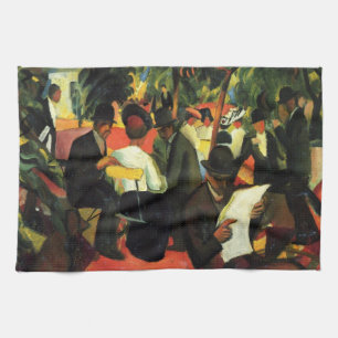 Garden Restaurant by August Macke. Vintage Art Tea Towel