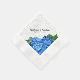 Garden Romance Blue Hydrangea Floral Napkins