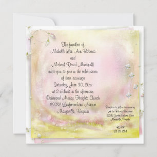 Garden Romance Square Wedding Invitation