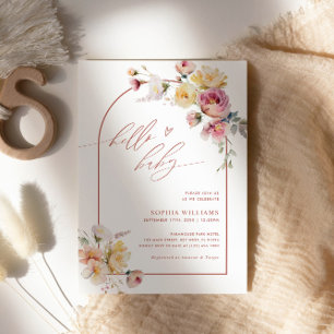 Garden Rose Baby Shower Invite   Boho Baby Shower