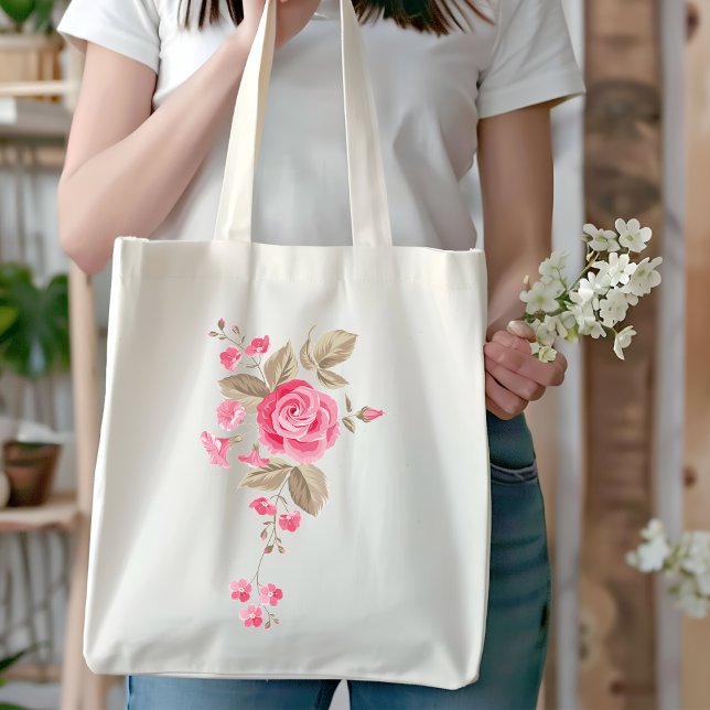 Garden Rose Flower Tote Bag (Creator Uploaded)
