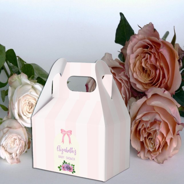 Garden Roses Pink Baby Shower Favour Box (Creator Uploaded)