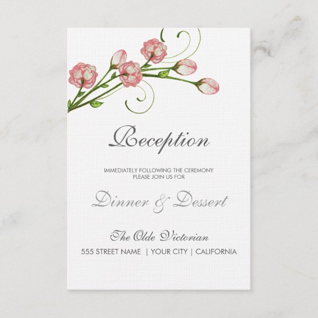 Garden Roses Reception Card (Front)