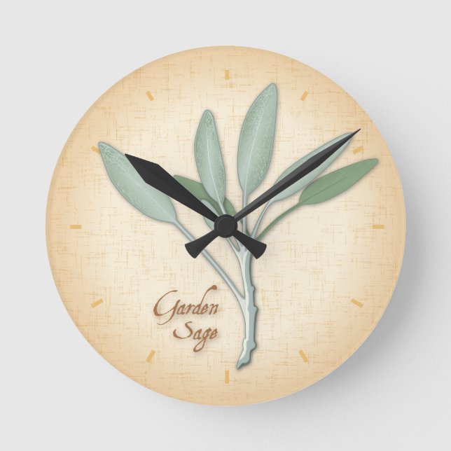 Garden Sage Herb Clock (Front)