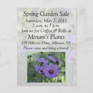 Garden Sale Invitation Postcard