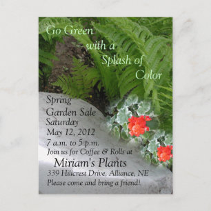 Garden Sale Invitation Postcard