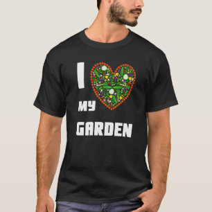 Garden Saying I Love My Garden Vegetable Heart T-Shirt