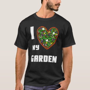 Garden Saying I Love My Garden Vegetable Heart T-Shirt