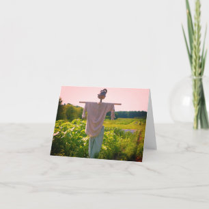 Garden Scarecrow Personalised Note Card