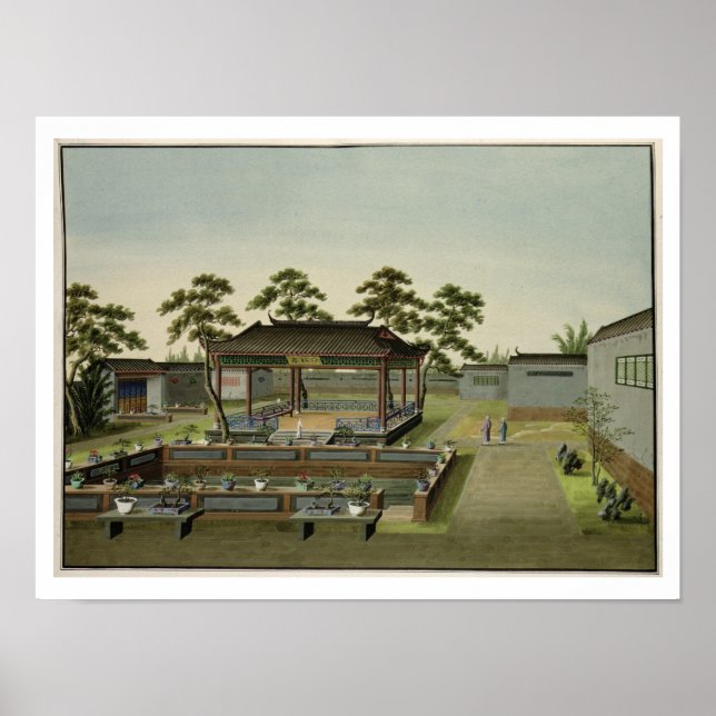 Garden Scene, c.1820-40 (w/c on paper) 4 Poster (Front)