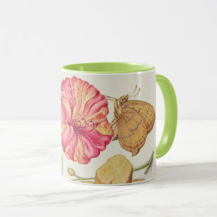 Garden Scene with Flowers, Butterfly and Mushroom Mug
