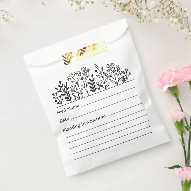Garden Seed Saving Envelope Favour Bag (Sealed)