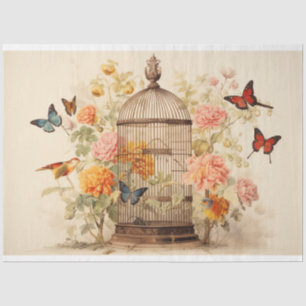 Garden Serenade: Birdcage Decoupage Tissue Paper