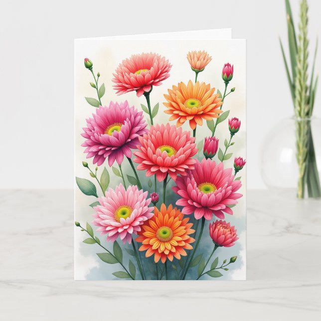 Garden Serenity Birthday Card (Front)