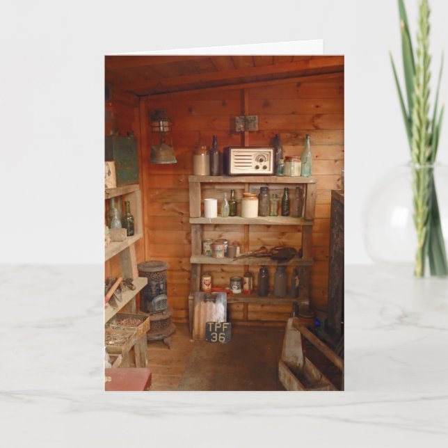 Garden shed 1940's card (Front)