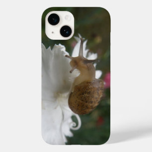 Garden Snail and White Carnation Case-Mate iPhone 14 Case