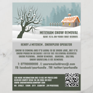 Garden Snow, Snow Removal Company Advertising Flyer