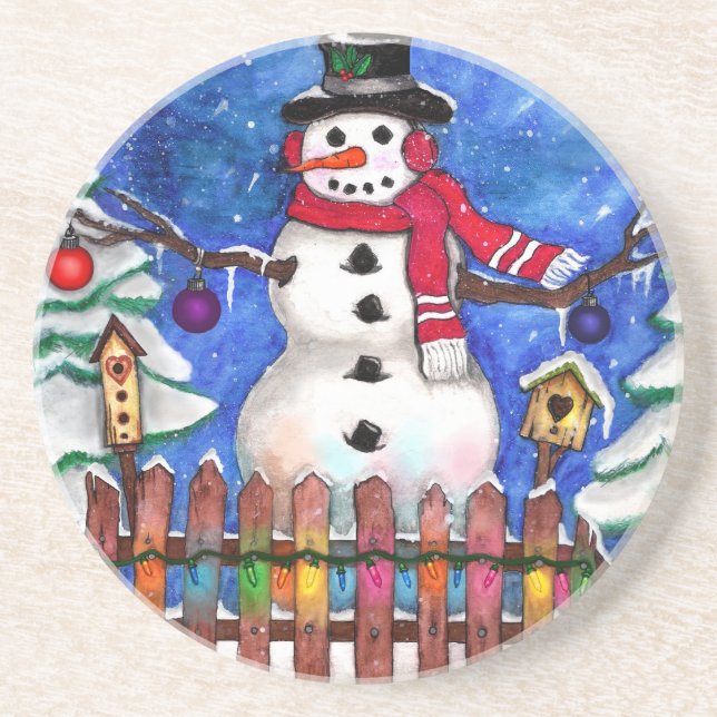 Garden Snowman Coaster (Front)