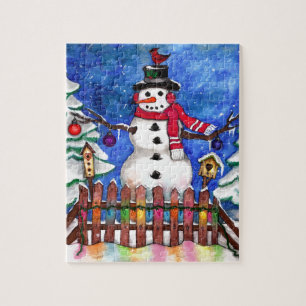 Garden Snowman Jigsaw Puzzle