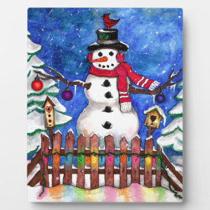 Garden Snowman Plaque