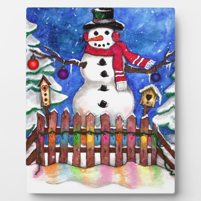 Garden Snowman Plaque (Front)