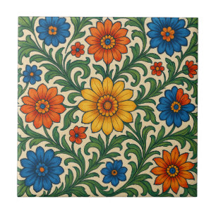 Garden Splendour Floral Ceramic Tile