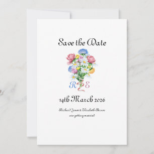 Garden Spring Wedding Save The Date
