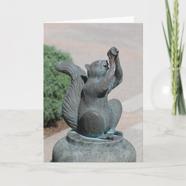 Garden Squirrel Greeting Card (Front)