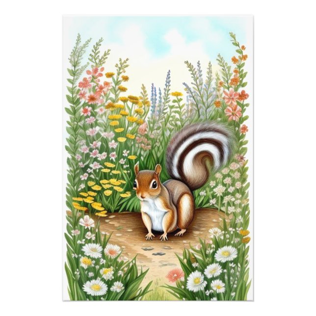 Garden Squirrel Photo Enlargement (Front)
