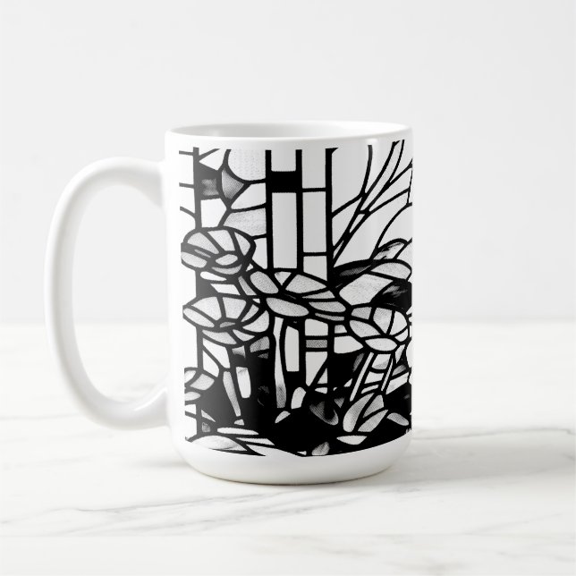 Garden Stained Glass  Coffee Mug (Left)