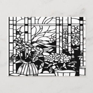 Garden Stained Glass Postcard