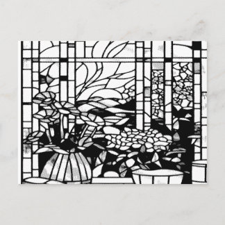 Garden Stained Glass Postcard