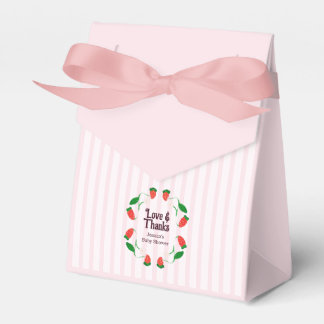 Garden Strawberry Love and Thanks Baby Shower Favour Box